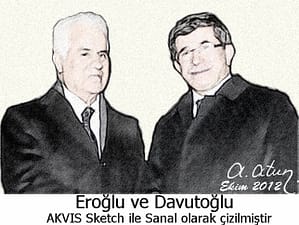 Derviş Eroğlu ve Ahmet Davutoğlu by Ata ATUN Derviş Eroğlu and Ahmet Davutoğlu by Ata ATUN