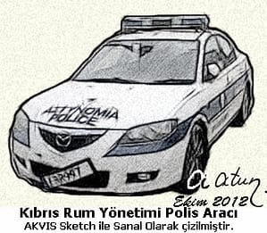 KKTC Sınırlarını İzinsiz Geçen Rum Polis Aracı by Ata ATUN Cyprus Greek Police Car Entering to TRNC Without Permission by Ata ATUN